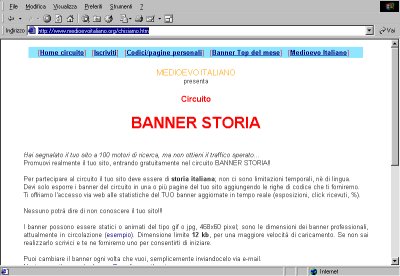 Home page di BANNER STORIA.